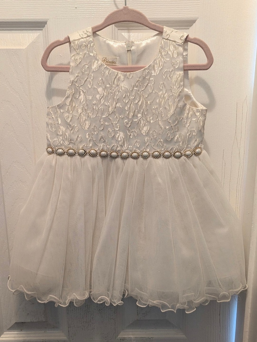 Princess Ivory Lace & Tulle Flower Girl Dress